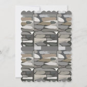 Grauer Stein Muster Hochzeitseinladung Einladung (Rückseite)