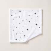 Grauer Stern-Entwurf Badhandtuch Set (Waschlappen)