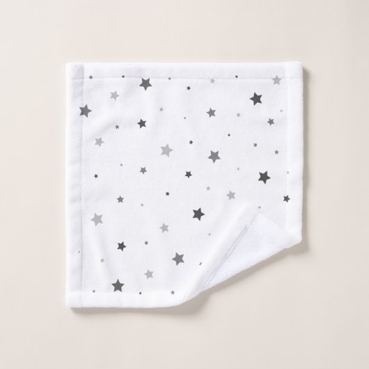 Grauer Stern-Entwurf Badhandtuch Set (Waschlappen)