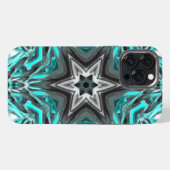 Grauer Stern in Berührungen von geschnitztem Glas iPhone Hülle (Rückseite (Horizontal))