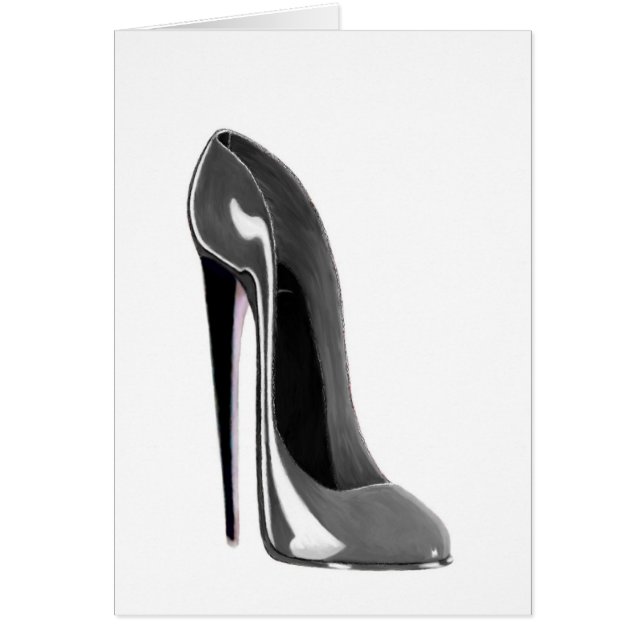 Grauer Stilett-Schuh (Vorne)