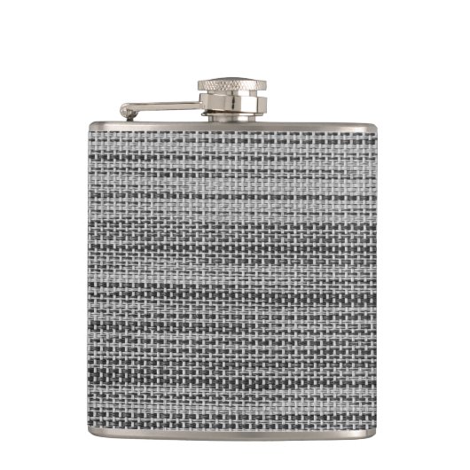 Grauer Stoffkolben Flachmann (Vorderseite)