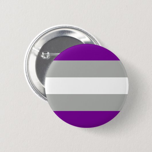 Grauer Stolz Flag LGBT Prix Button (Vorne & Hinten)