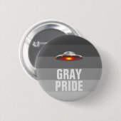 Grauer Stolzknopf UFO Button (Vorne & Hinten)
