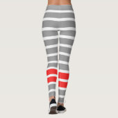 Grauer Streifen Leggings (Rückseite)