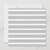 Grauer Streifen und florales Brautparty laden ein Einladung (Rückseite)