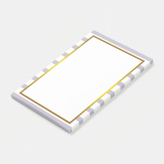 Grauer Streifen weiß Post-it Klebezettel (angewinkelt)