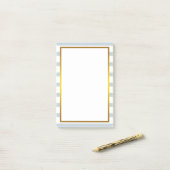 Grauer Streifen weiß Post-it Klebezettel (Auf Schreibtisch)