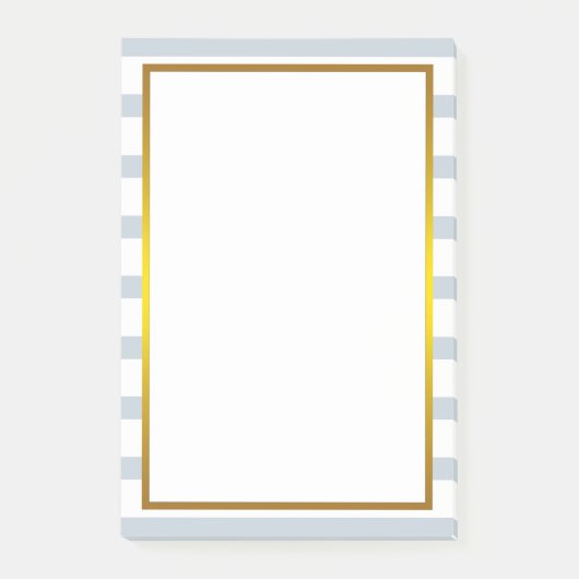 Grauer Streifen weiß Post-it Klebezettel (Vorderseite)