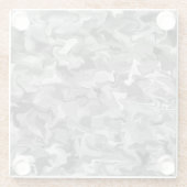 Grauer Strudel-Glas-Untersetzer Glasuntersetzer (Rückseite)