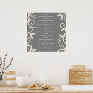 Grauer Swirl macht es auf jeden Fall Poster