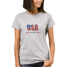 Grauer T - Shirt der USA