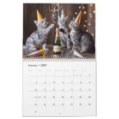 Grauer Tabby-Kalender Kalender (Jan 2027)