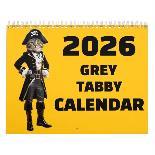 Grauer Tabby-Kalender Kalender (Titelbild)
