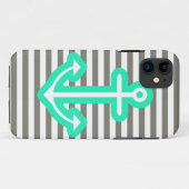 Grauer tadelloser nautischanker Case-Mate iPhone hülle (Rückseite (Horizontal))