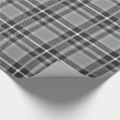 Grauer Tartan Geschenkpapier (Ecke)