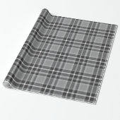 Grauer Tartan Geschenkpapier (Ungerollt)