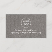 Grauer Teppichboden, Teppichboden, Fitter Visitenkarte (Vorderseite)