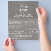 grauer Teppichboden, Teppichboden, Innenausstattun Flyer (Hand)