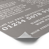 grauer Teppichboden, Teppichboden, Innenausstattun Poster (Ecke)