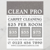 grauer Teppichboden, Teppichreiniger, Reinigungsse Flyer (Vorne)