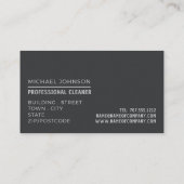 Grauer Teppichboden, Teppichreiniger, Reinigungsse Visitenkarte (Rückseite)