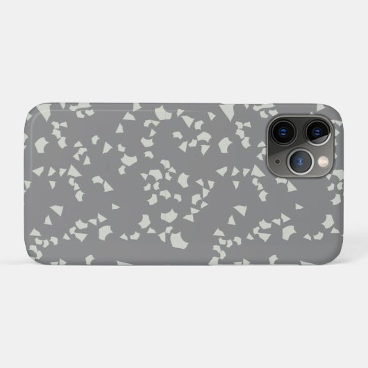 Grauer Terrazzo Minimal modern Case-Mate iPhone Hülle (Rückseite (Horizontal))