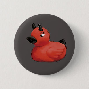 Grauer Teufel-Enten-Knopf Button