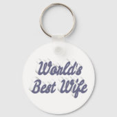 Grauer Text der besten Ehefrau Schlüsselanhänger (Rückseite)