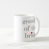 Grauer Text-Großvater der Braut Kaffeetasse (VorderseiteRechts)