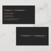 Grauer Text nur moderne, minimalistische Visitenka Visitenkarte (Vorne/Hinten)