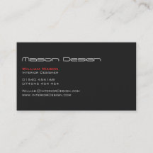 Grauer Text nur moderne, minimalistische Visitenka