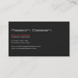 Grauer Text nur moderne, minimalistische Visitenka Visitenkarte