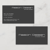 Grauer Text nur moderne, minimalistische Visitenka Visitenkarte (Vorne/Hinten)