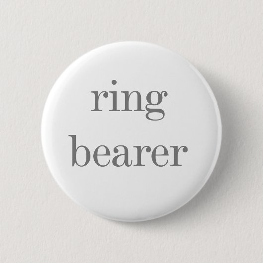 Grauer Text-Ring-Träger Button (Vorderseite)