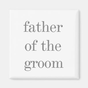Grauer Text Vater des Grooms Magnet