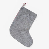 Grauer Texturstein Kleiner Weihnachtsstrumpf (Vorderansicht (hängend))