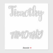 Grauer Timothy Aufkleber (Blatt)