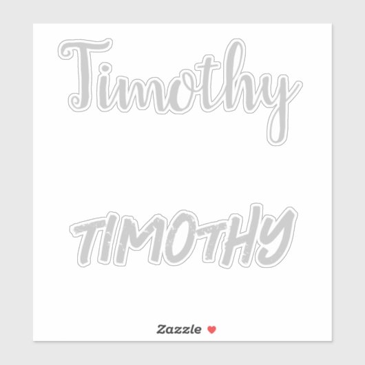 Grauer Timothy Aufkleber (Blatt)