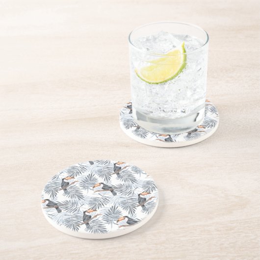 Grauer Toukan Untersetzer (Seite)