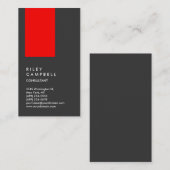 Grauer Trendy Consultant Visitenkarte (Vorne/Hinten)