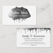 Grauer Tropfen Shirt Kleidung Visitenkarte (Vorne/Hinten)