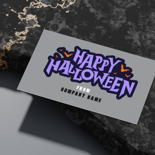 Grauer Trunk oder Halloween-Coupon der Leckerei Visitenkarte