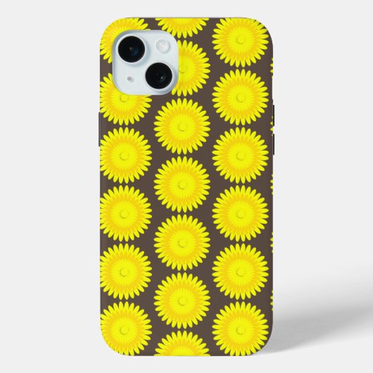 Grauer und gelber Druck, iPhone Case-Mate Hülle (Rückseite)