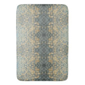 Grauer und gelber Mosaikstein Badematte (Vorderseite Vertikal)