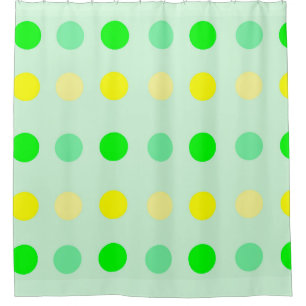 Grauer und gelber Polka-Dotduschvorhang Duschvorhang