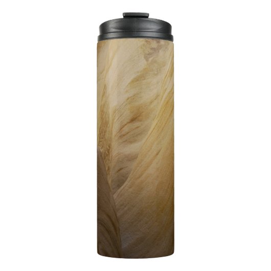 Grauer und gelber Stein Thermosbecher (Vorderseite)