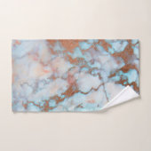 Grauer und hellblauer Marmorstein Badhandtuch Set (Handtuch)