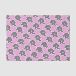 Grauer und rosa Elefant-Babyparty-Geschenk-Gewebe Seidenpapier
