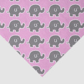 Grauer und rosa Elefant-Babyparty-Geschenk-Gewebe Seidenpapier (Ausschnitt)